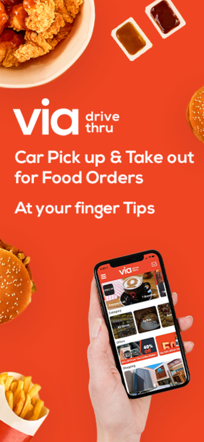 Via Drive-Thru Food Car Pickup