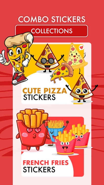 Pizza and French Fries Sticker