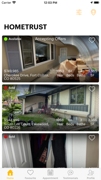 HomeTrust Real Estate Screenshot