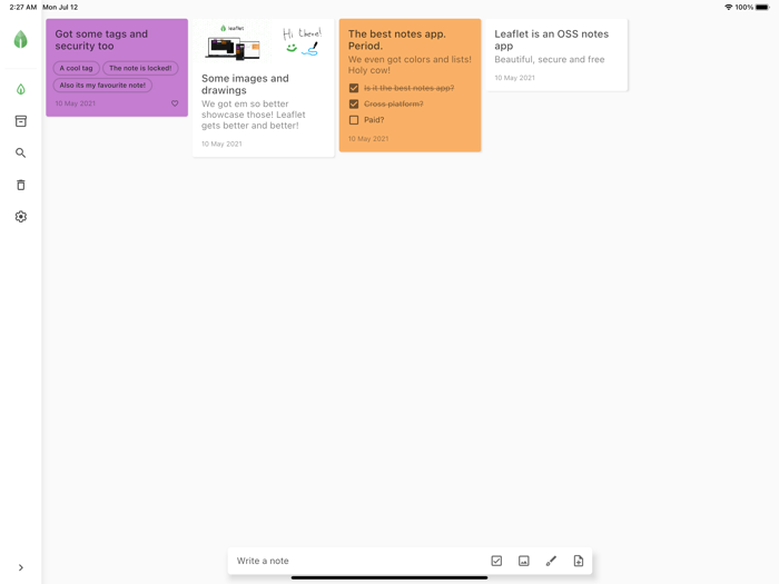 Leaflet - Notes and Todos