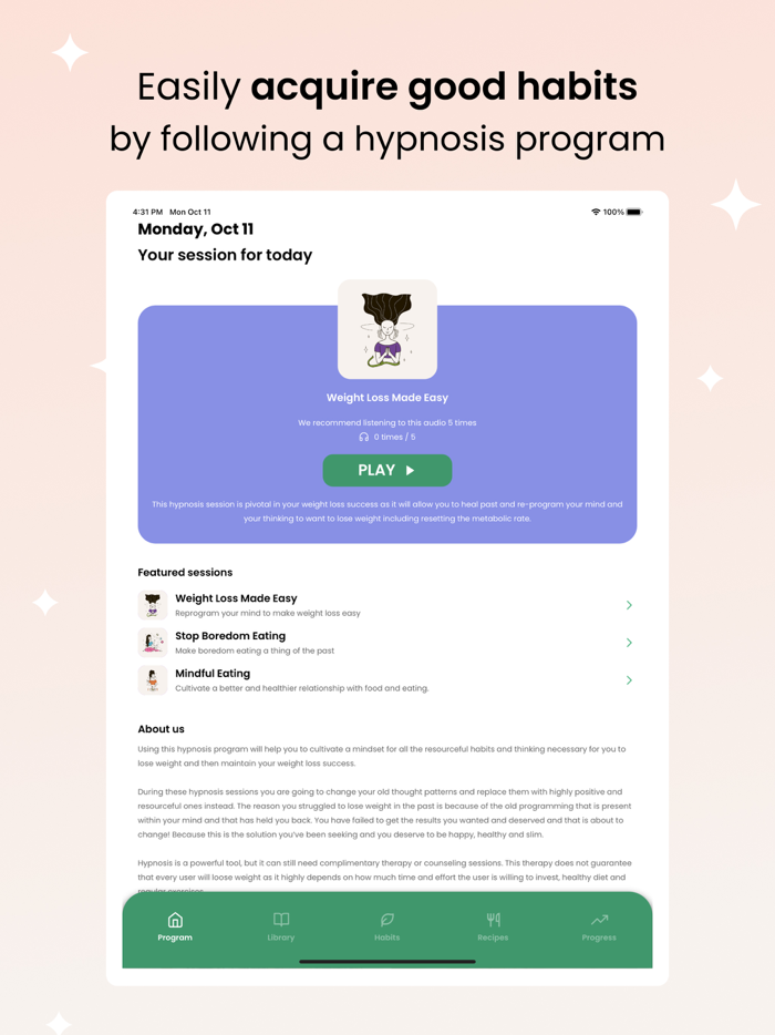 Slimmed Weight-loss hypnosis