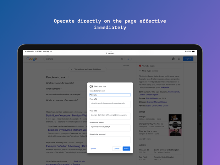 uBlacklist for Safari