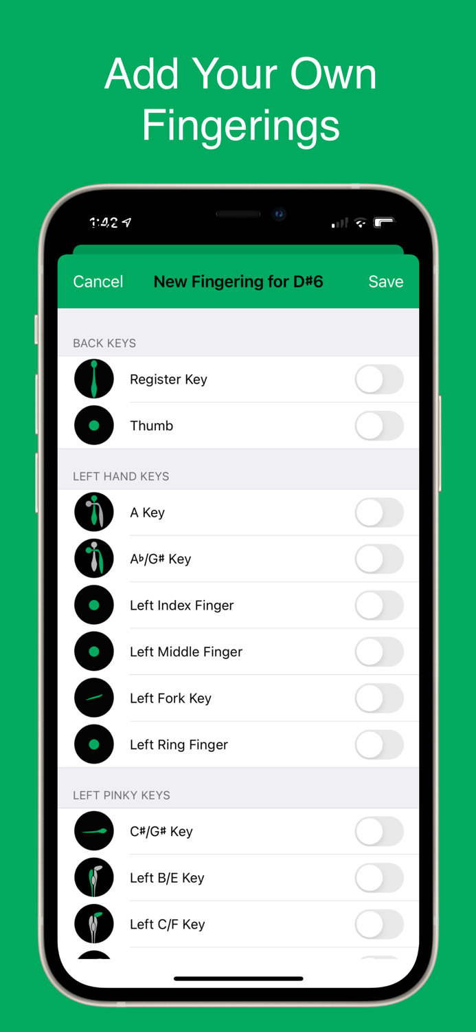 Register - Clarinet Fingerings