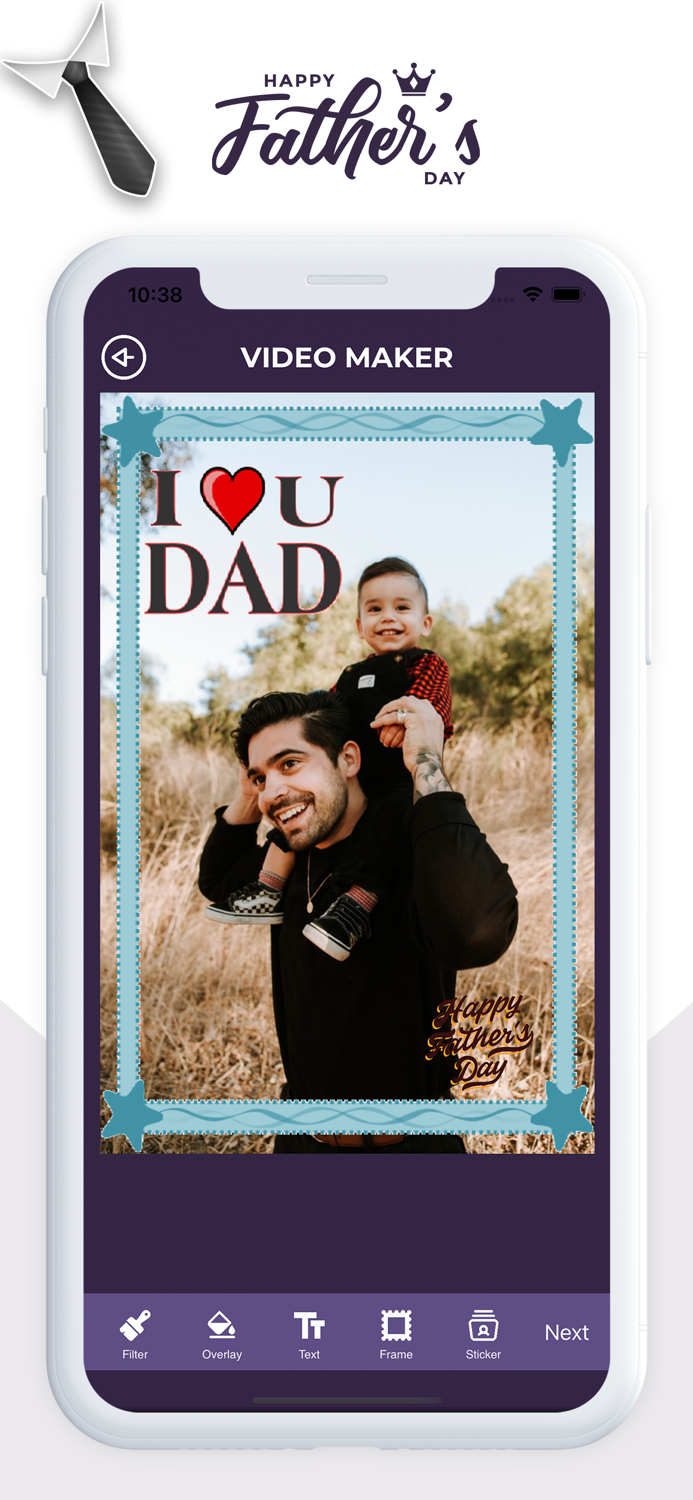Fathers day video photo frame