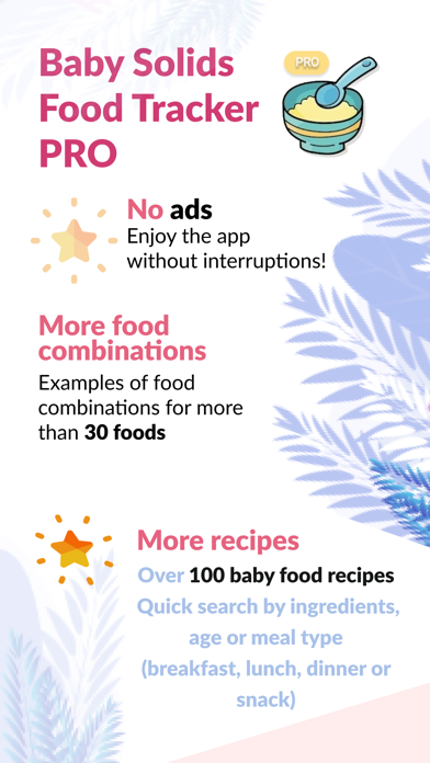 Baby Solids Food Tracker PRO Screenshot