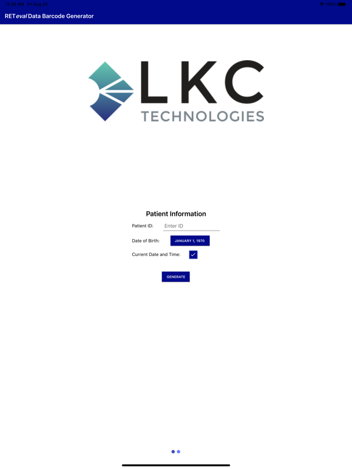 RETeval Barcode Generator