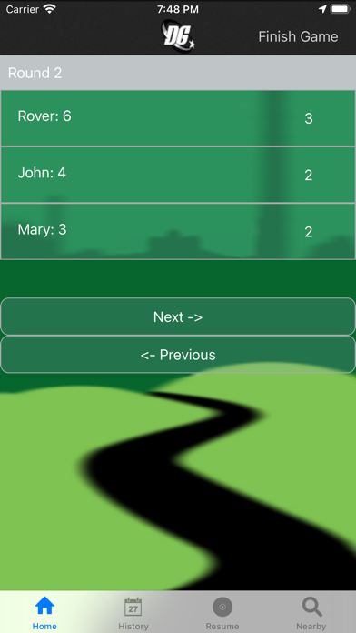 Disc Golf Score Keeper Screenshot