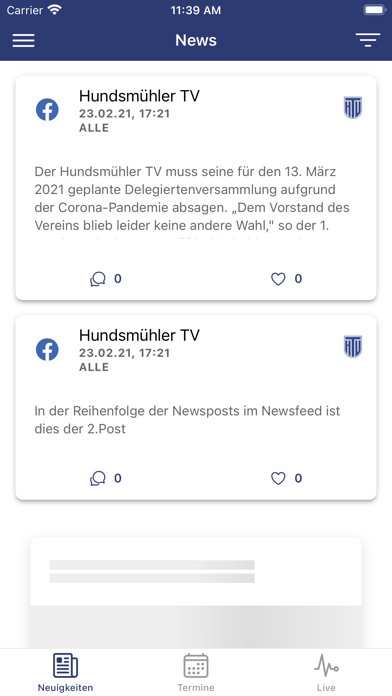 Hundsmühler TV App Screenshot