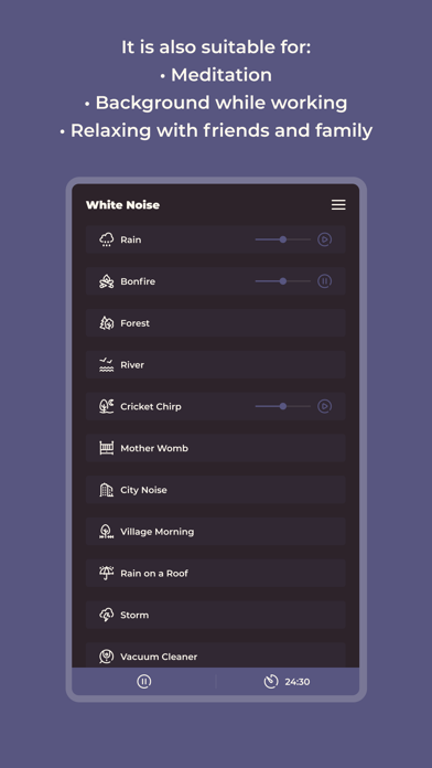 White noise - Sound for sleep Screenshot