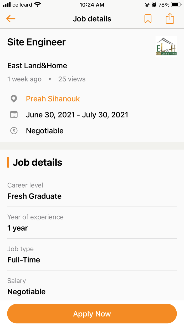 Khmer Engineering Job