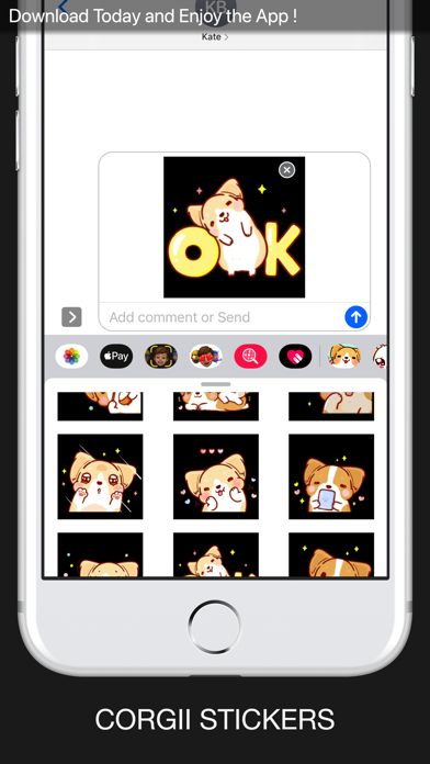 Corgi Cute Stickers Screenshot