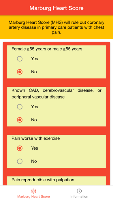 Cardiology Marburg Heart Score Screenshot