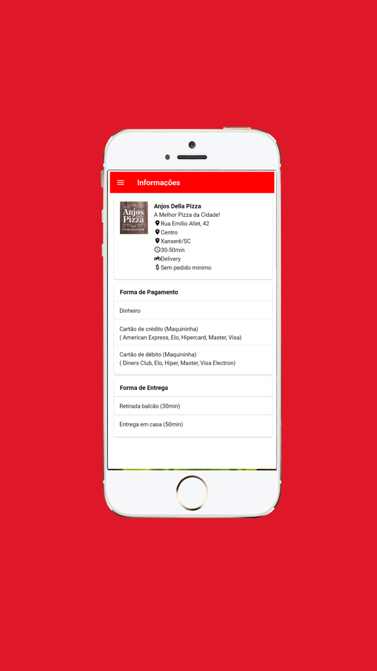 #3. Anjos Della Pizza (iOS) Podle: DEV10 Solucoes em Software Ltda