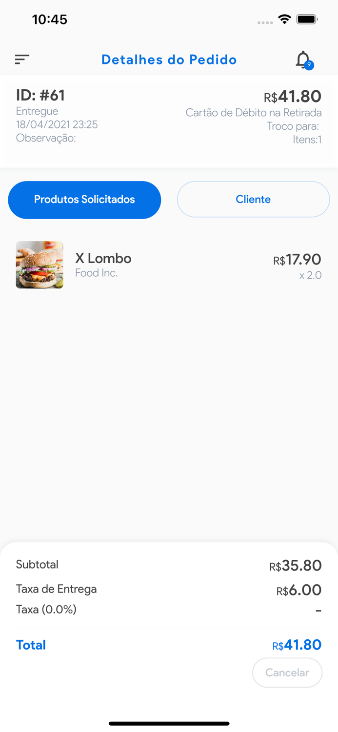 Now Delivery - Estabelecimento