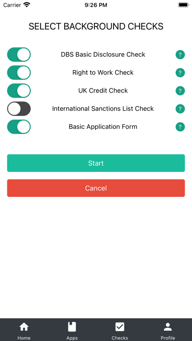 Employment Check App Screenshot