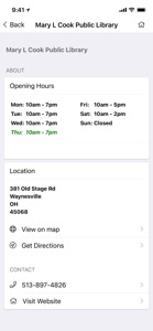 Mary L Cook Library screenshot #6 for iPhone
