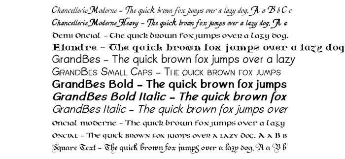 Calligraphic Fonts Mobile