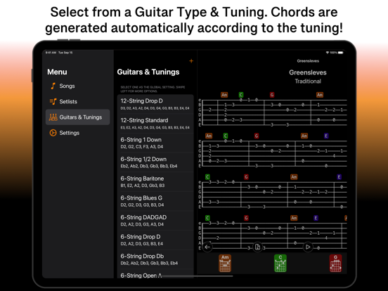 SongFolio: Chords,Tabs,Setlist iPad app afbeelding 6