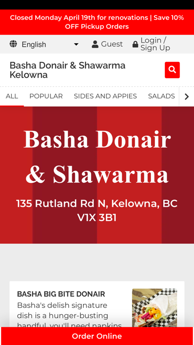 Basha Donair & Shawarma Screenshot
