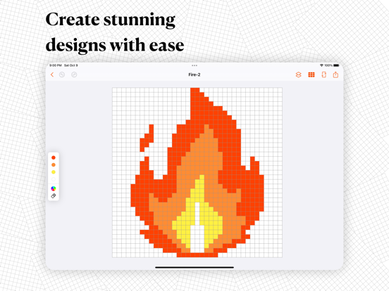 Stitcher Pixel Art iPad screenshot 1 - Graphics & Design app
