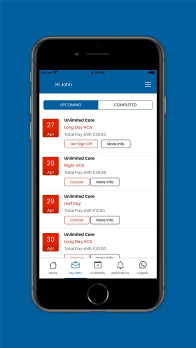 Care Plus Recruit Screenshot