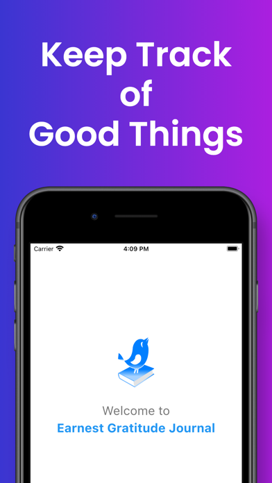 Earnest Gratitude Journal Screenshot