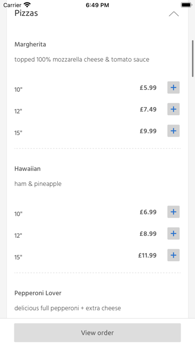 King grill & Pizza, Belfast Screenshot