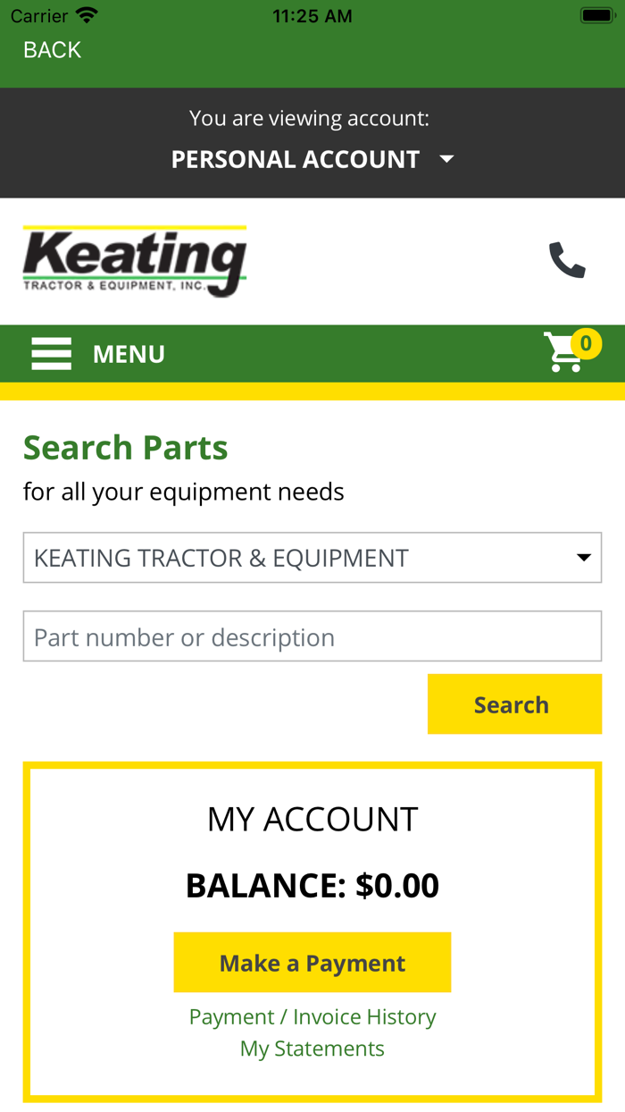 Keating Tractor Portal