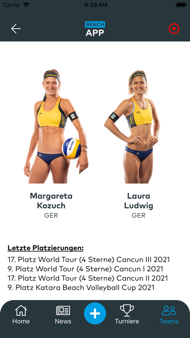 Beach-Volleyball App Screenshot