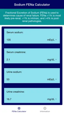 Game screenshot Sodium FENa Calculator mod apk