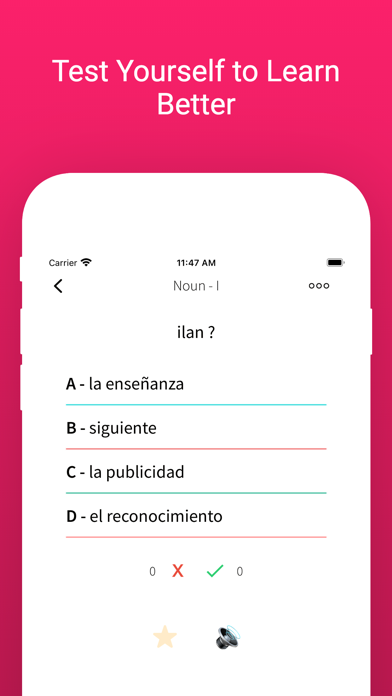 Practice Spanish Turkish Words Screenshot