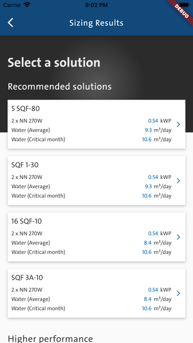 Grundfos GO Solar Screenshot