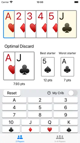 Game screenshot Crib Discard+ apk