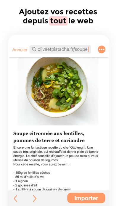 Screenshot #2 pour RecipeTank gestion de recettes