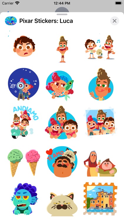 Pixar Stickers: Luca