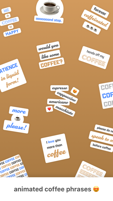 Coffee Stickers! for iMessage Screenshot