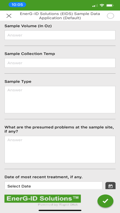 EnerG-ID Solutions Field App Screenshot