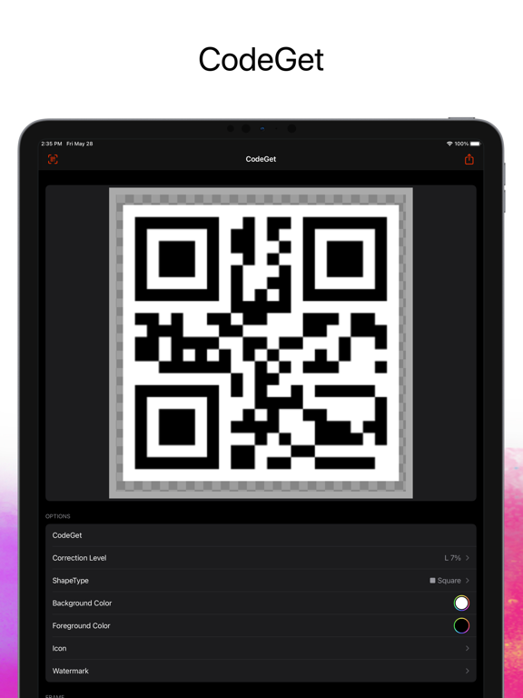 Screenshot #4 pour CodeGet Qr Code Generator