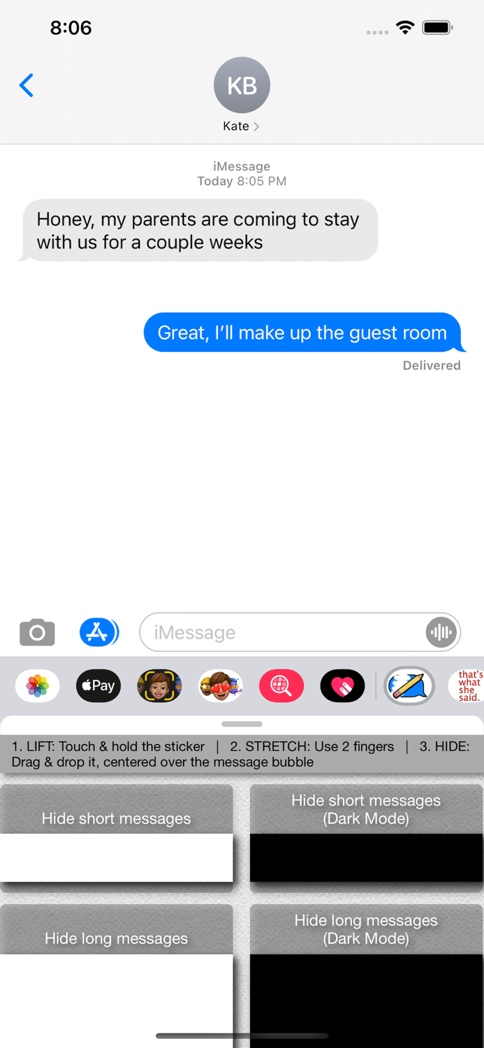 Unsend - Hide text messages