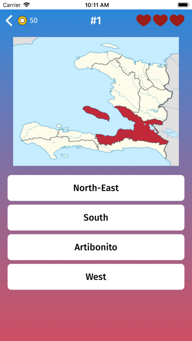 Haiti: Departments Map Game Screenshot