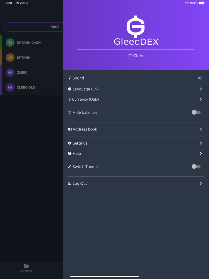GleecDEX wallet