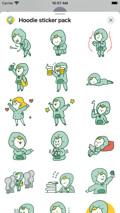 Hoodie Sticker pack Screenshot