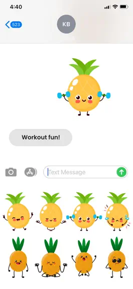 Game screenshot Animated Pineapple Emojis apk