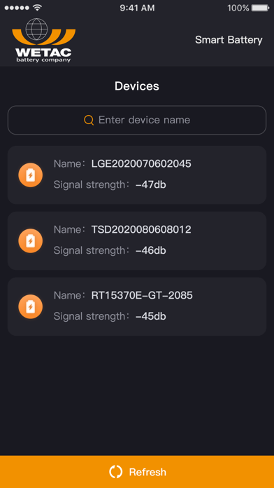 Wetac Battery Screenshot