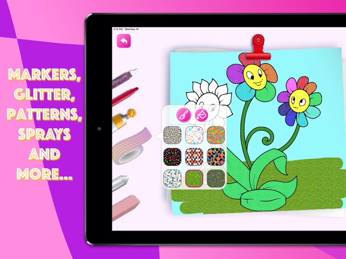 Girls Coloring Book Draw on go
