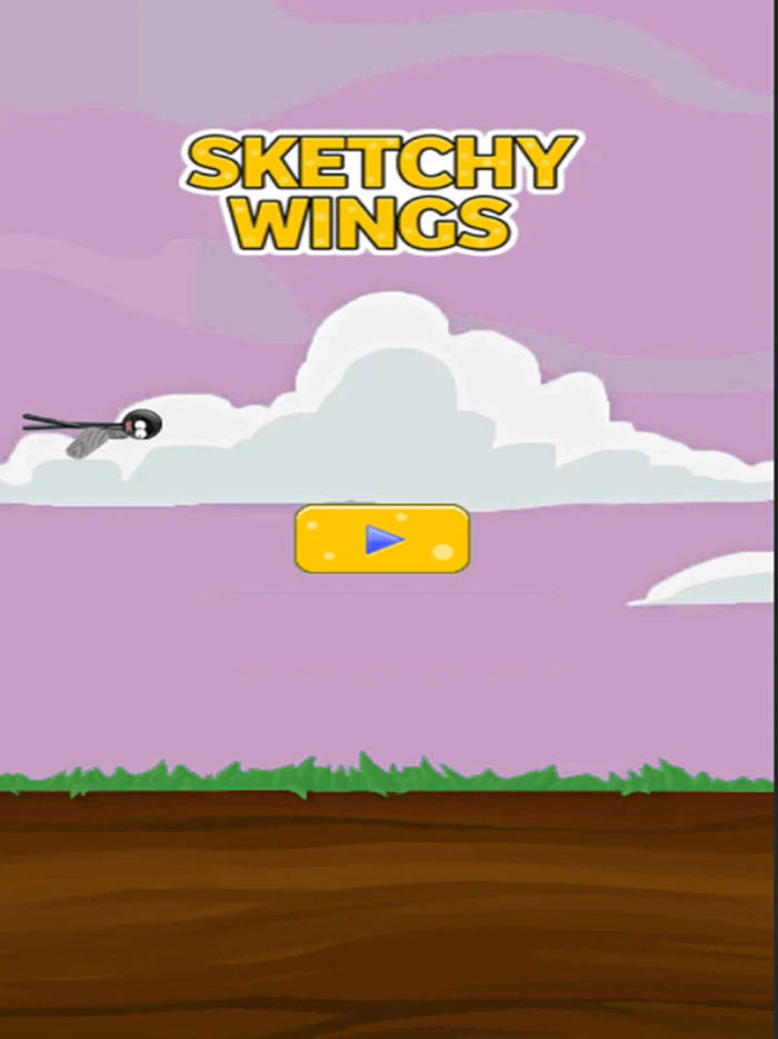 Sketchy Wings Flappy Stickman