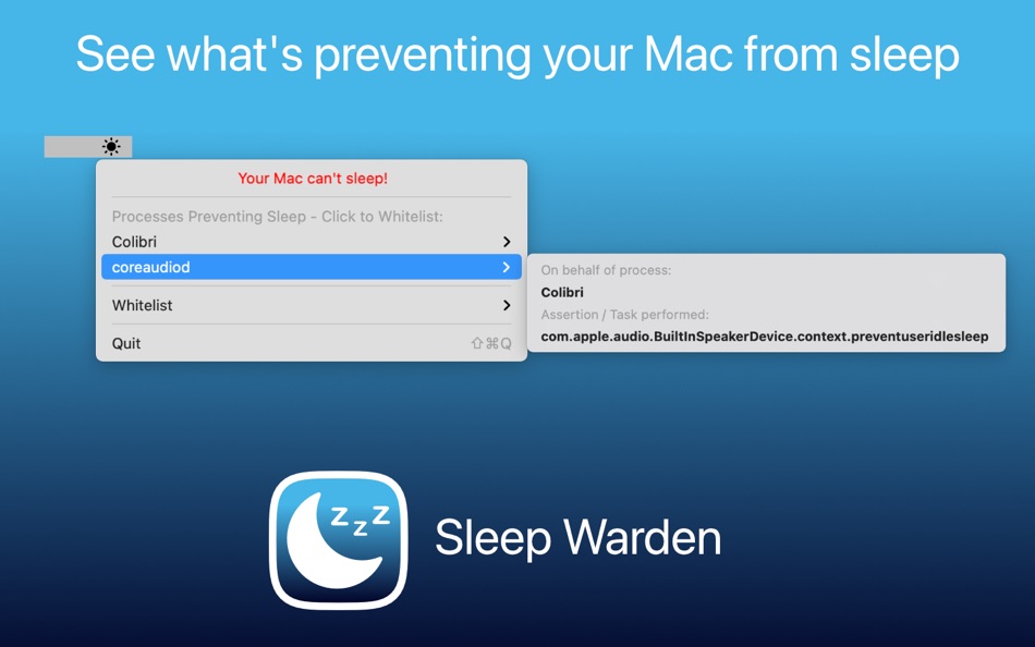 #1. Sleep Warden (macOS) 게시자: Gabor Hargitai