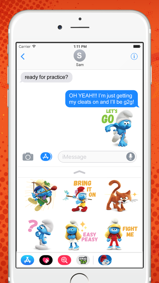 #2. The Smurfs: 3D Stickers (iOS) 由: Bare Tree Media Inc