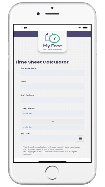 My Free Time Sheet™