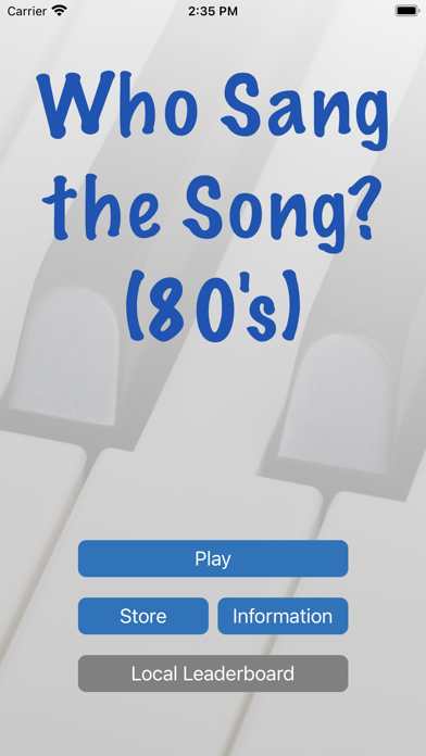 Who Sang the Song (80's)? Screenshot